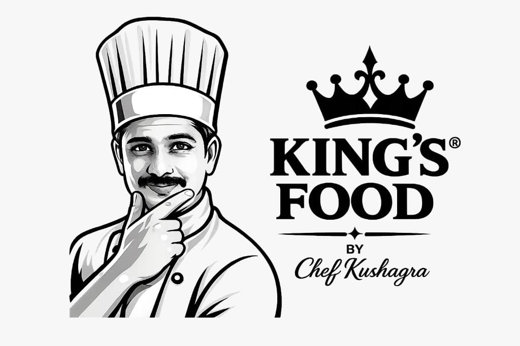 King's Food chef mascot illustration