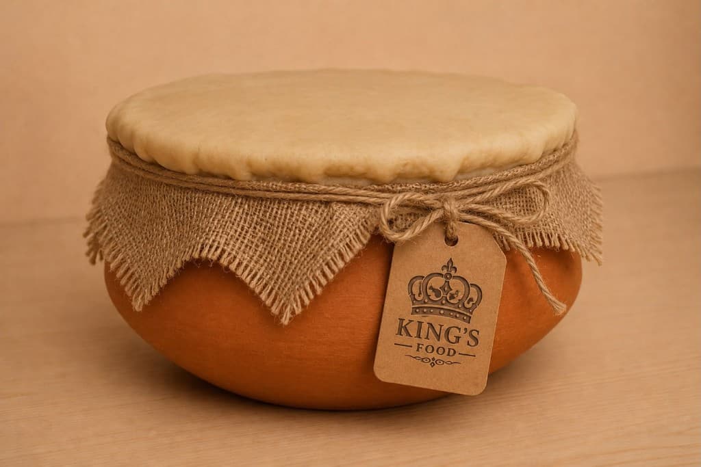 Traditional dum-sealed handi with King's Food tag